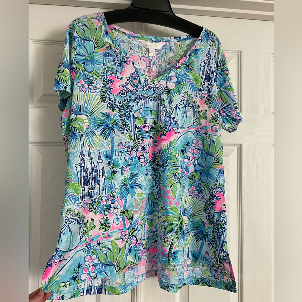 Cinderella V-Neck Etta T-Shirt for Women by Lilly Pulitzer – Disney Parks